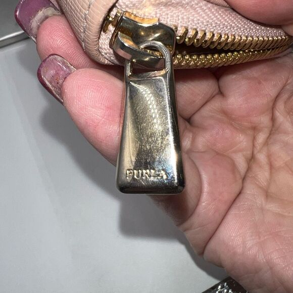 Furla Saffiano Leather Made in Italy Zip Around‎ Wallet in Blush - Picture 12 of 13